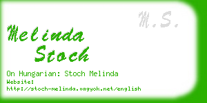 melinda stoch business card